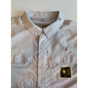 NWT Realtree SS Fishing Guide Shirt Mens 2XL Dusk UPF 40‎ Vented Pockets
